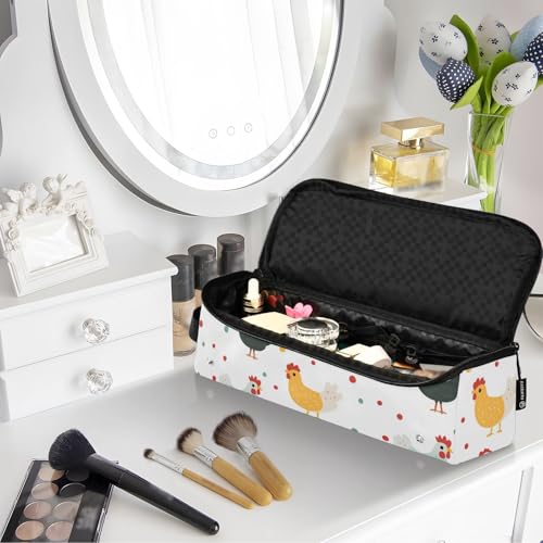 Cartoon Chicken Marble Hair Tools Travel Bag Heat Resistant Mat for Irons Straighteners Curling Iron Hair Care Accessories Portable Organizer Bag miniatura 7