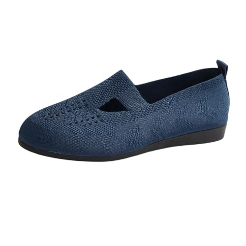 Zapatillas Mujer Plana Zapatillas de Lona Bajas con Soporte de Arco Flexibles Elegantes Sneakers Transpirables Ligeros Y Antideslizantes Zapatos Cómodas para Senderismo para Correr Trabajar Andar