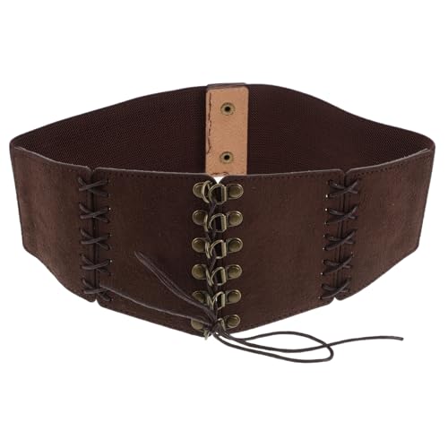 Homoyoyo Stylish Wide Corset Belt for Women Vintage-inspired Comfortable Sash Waistband for Chic Knot Detail for Daily Wear and Casual Outfits