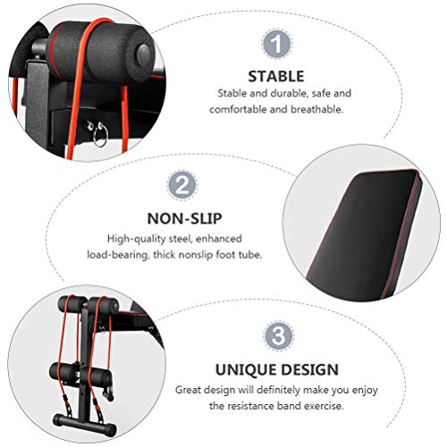 ABOOFAN 1Pc Fitness Tool Home Sit Up Abdominal Bench Fitness Board Equipment (Preto)