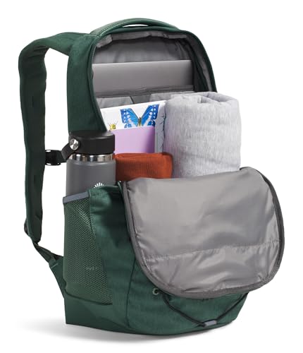 Image of The North Face Jester Everyday Laptop Backpack - Commuter Daypack, Water Repellent, Laptop Sleeve, Duck Green Dark Heather /TNF Black, One Size