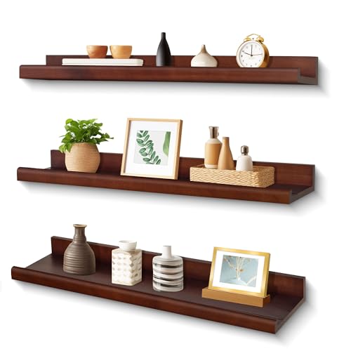 Set Di 2 Mensole Galleggianti Da Parete, 76x30x11,6 Cm, In MDF Con Finitura PVC, Colore A Scelta, Per Soggiorno E Cucina