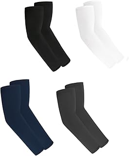 4 Pairs UV Sun Protection Arm Sleeves Cover for Men and Women
