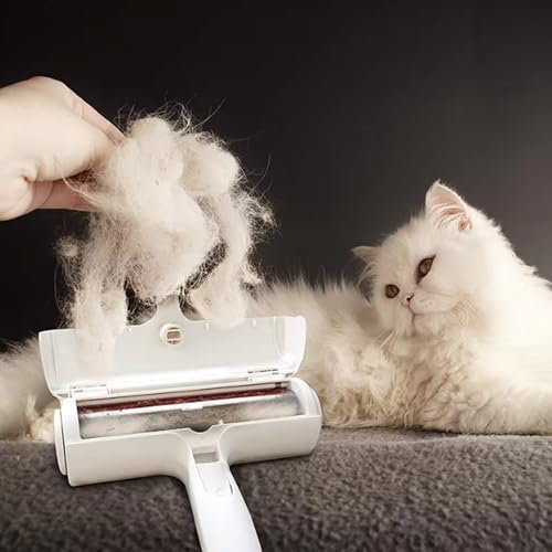 Image of Roller Pet Hair Remover and Reusable Lint Roller, Cat and Dog Hair Remover for Furniture, Multi-Surface Fur Removal Tool, Remove and Dispose of Hair, Washable Lint Roller Easy to Use (Grey), Gray