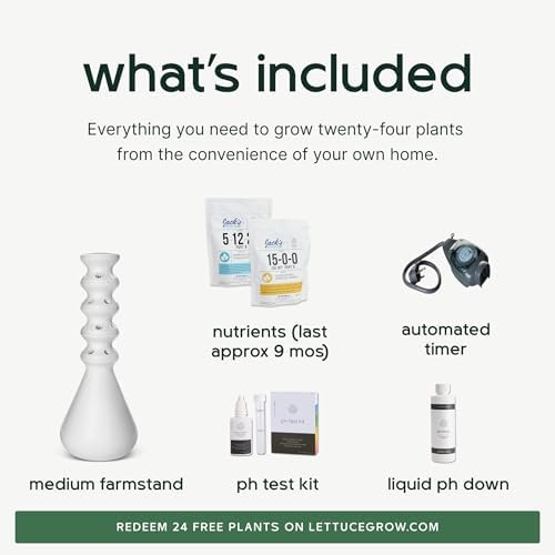 Farmstand Starter Kit + 24 Seedling Credit | Medium Hydroponic Growing System Kit | Self-Watering Outdoor Vertical Garden Planter Tower | 4ft 10in | Made in USA