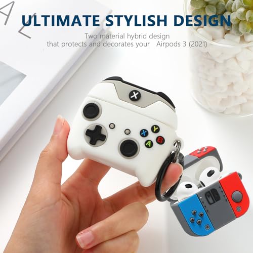 Image of [2Pack] Gedicht for Airpods 3rd Generation Case, Funny 3D Cartoon Game Controller Console Design Silicone Soft Cases for Airpods 3rd Case Cover, with Keychain Kids Women Men for Airpods 3 Case