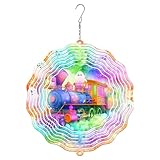 Effet visuel 3D : le design cinétique rotatif crée un superbe effet 3D, avec des motifs colorés qui prennent vie à la lumière du soleil, ajoutant une touche magique à votre décoration extérieure.