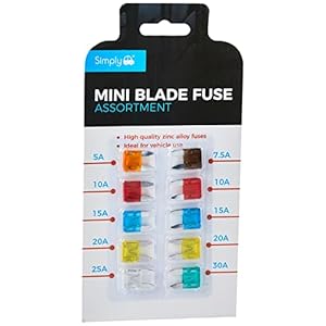 Simply BF820 Mini Blade Fuse Assortment, Set of 10, High Quality Alloy Blade Fuse, Ideal for Vehicle Use, 10 Pieces and…