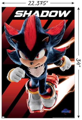 Trends International Sonic The Hedgehog 3 - Shadow Wall Poster, 22.37" x 34.00", Unframed Version