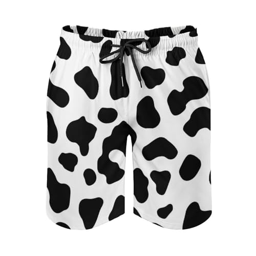 Pantalones cortos de baño para hombre con forro de malla dálmata 4