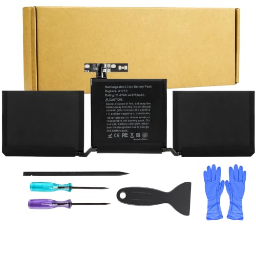 A1713 A2171 Battery for MacBook Pro 13 Inch A1708 (Late 2016, Mid 2017)