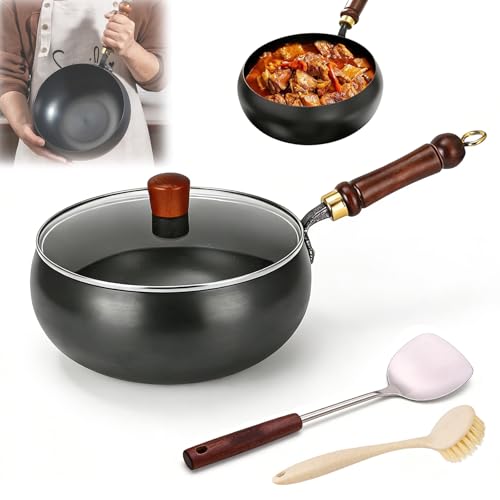 Wok de Hierro sin Recubrimiento con Tapa 24 cm miniatura 1