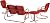 Crosley Furniture Ridgeland 4-Piece Retro Metal Outdoor Loveseat Glider Patio Furniture Set for Porch, Deck, Bright Red Gloss