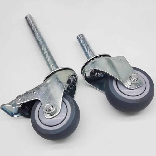 Roulettes industrielles à tige M12 pour établi et chariot - 6