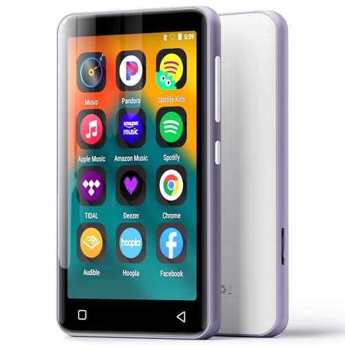 Image of innioasis G1 Kids MP3 Player with Bluetooth, WiFi, 16GB Android MP4 Player, 4-Inch Full Touch Screen, Supports Spotify, Pandora, Tidal, Deezer, Amazon Music (Purple)