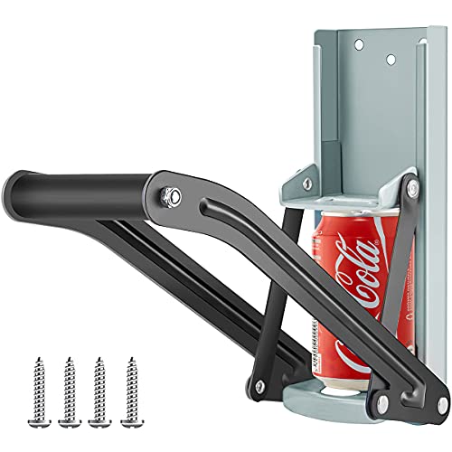 Ledeak Broyeur de Canettes avec Décapsuleur, 16 oz Compacteur de Boîtes Canettes Bouteille Presse Mural en Métal, Idéal Outils de Recyclage pour le Compacteur de Canettes de Bière Soda et Cola