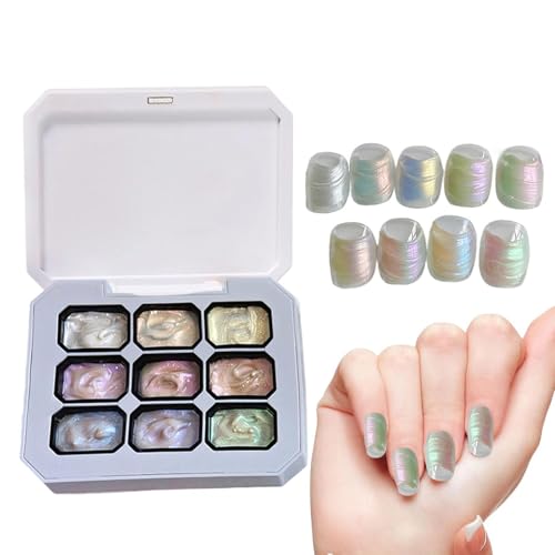 Juego de arte francés en gel de 9 colores con accesorios para estudio de manicura