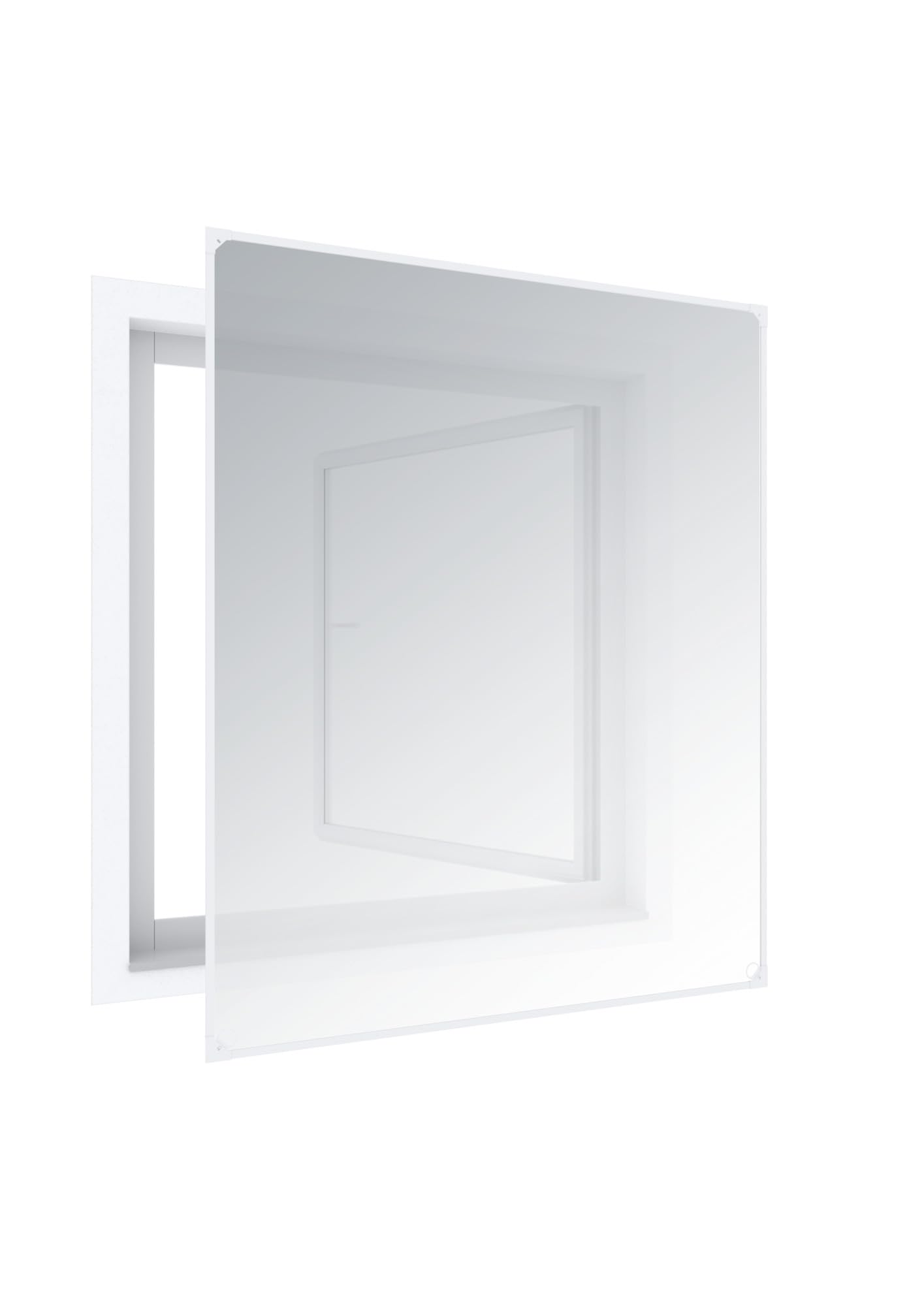 Windhager 03269 Moustiquaire et Protection Solaire Cadre magnétique pour fenêtre Montage sans Outils Blanc 100 x 120 cm