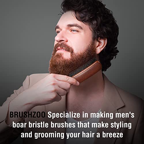 Hair Brush for Men Thin Fine Normal Hair, Boar Bristle Hair Brush for Add Shine Improve Texture Reduce Frizz, Hairbrush for Beard Straightens Softens - Image 6