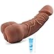 22cm Realistischer Dildo Männliche Masturbatoren mit Tasche Pussy Vigina,Weiche Penis Hülse Extender,Penis Pumpe Vergrößerer Prolong,Erwachsene Sex Love Toy Stroker für Männer Frauen Paare(Braun)
