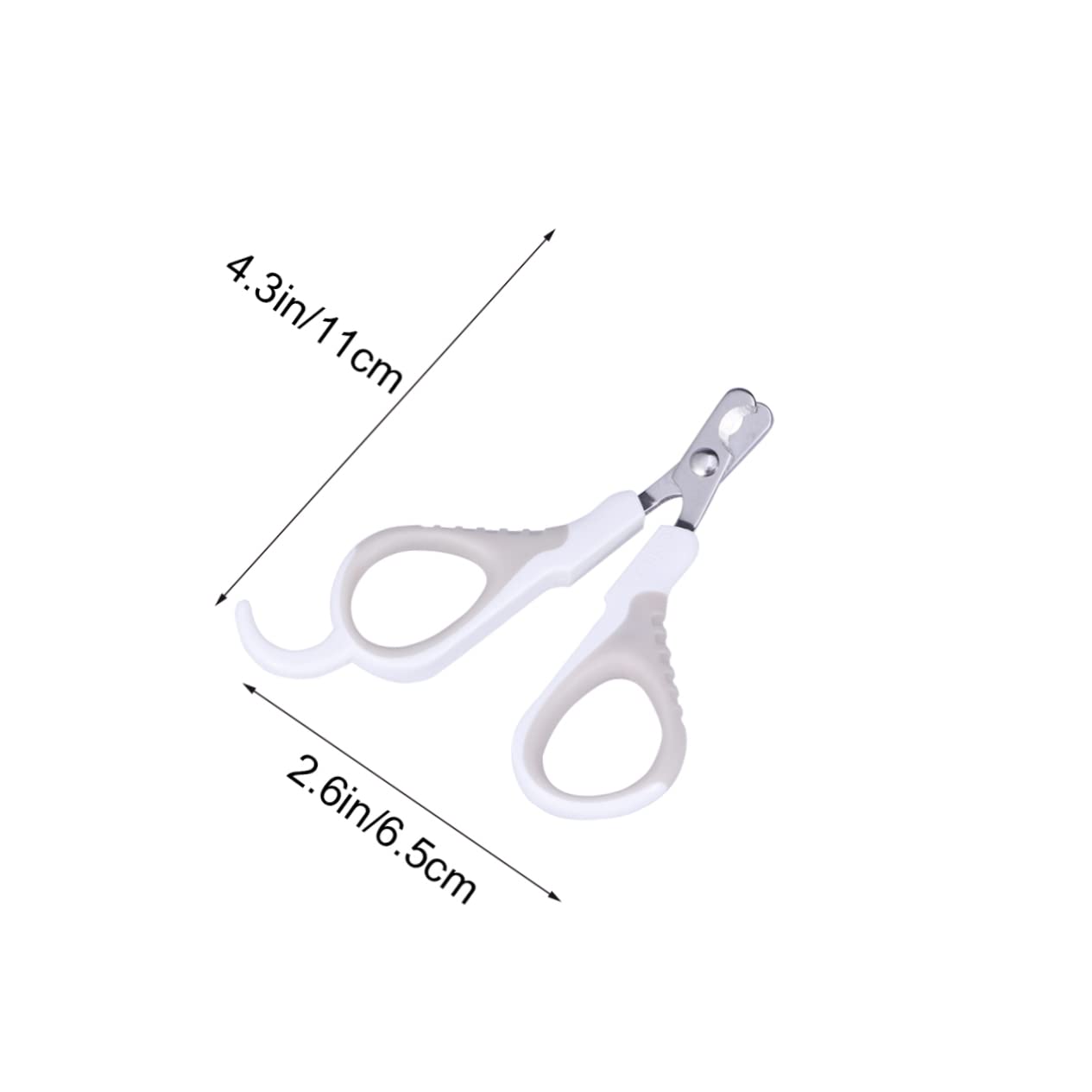 Parliky Pet Nail Clippers for Dogs Cats Comfortable Grip Claw Trimmers Easy Use with High Elastic Spring Sharp Cutting Tool for Grooming White