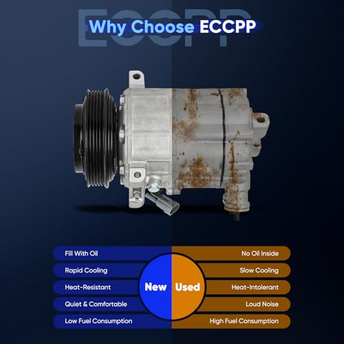 Image of ECCPP A /C Compressor with Clutch For Chevrolet Cobalt 2.2L 2006-2010 For Saturn Ion 2.2L 2.4L 2006-2007 AC Compressor