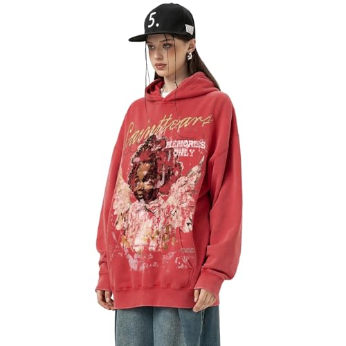 Arnodefrance Men Saint Vintage Washed Graphic Hoodies Printing Hoodie Cotton Warm Pullover4