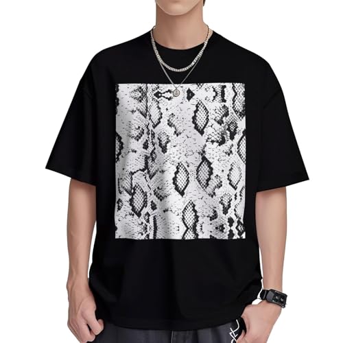 T-shirt imprimé peau de serpent noir et blanc idéal pour vos sorties urbaines