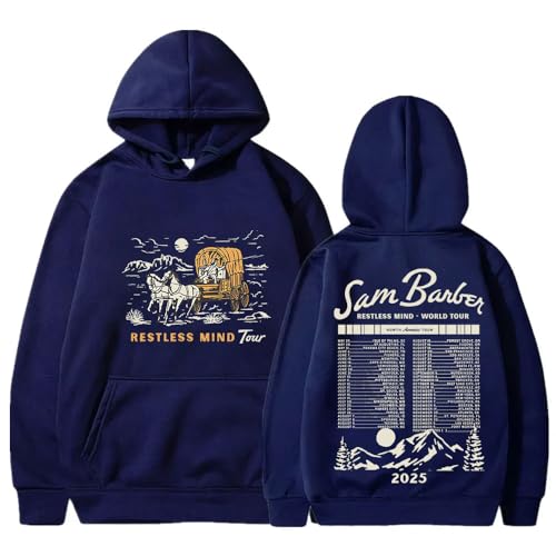 Sam Barber Restless Mind Hoodies North America Tour 2025 Merch Women Men Fashion Long Sleeve Sweatshirts