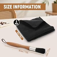 Barista Tuch + Pinsel Set, 2 Tücher 30x30, Mikrofaser – Ansicht 2