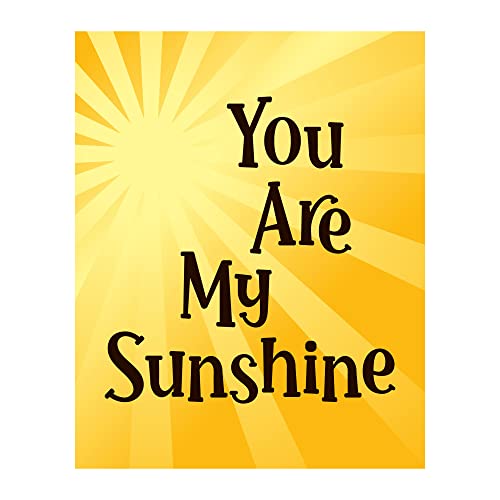 You Are My Sunshine Vintage Decor Inspirational Wall Art