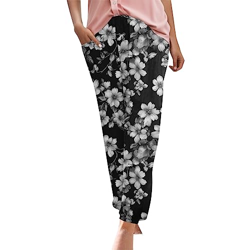rtdgcv Ölzeug Women's Harem Trousers with Print, Slip-On Trousers, Boho Beach Trousers, Lightweight, Casual, Loose Trousers with Pockets, Black Trousers with Holes for Women on Knees, black, XL rtdgcv Ölzeug Women's Harem Trousers with Print, Slip-On Trousers, Boho Beach Trousers, Lightweight, Casual, Loose Trousers with Pockets, Black Trousers with Holes for Women on Knees, black, XL