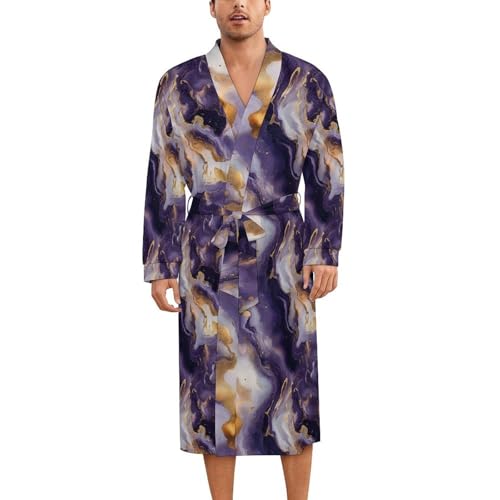 Robe de nuit en soie violette et dorée le cadeau d'anniversaire idéal