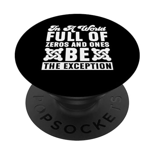 Sé una excepción Código binario Divertida cita friki PopSockets PopGrip Adhesivo | Ya disponible en tu tienda friki favorita! En mundofriki.es!