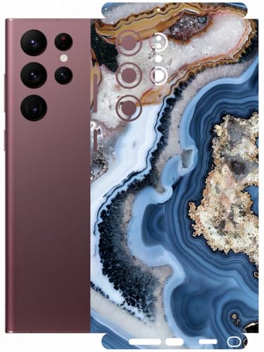 Image of AtOdds - Full Body Back Screen Guard Protector Film - Lamination Wrap Skin Sticker Compatible with Samsung Galaxy S22 Ultra | Scratchproof Matte Finish (Floor Marble)