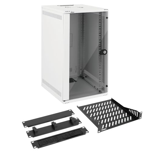 Armoire réseau 12U Tecmojo blanche de 10 pouces pour intégration AV et NAS