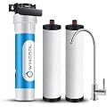 WINGSOL WINGSOL Jumbo Under Sink Water Filter with Faucet, NSF/ANSI 53&42, Reduce 99.99% Lead, Chlorine, Sediment, 24K Gallons Long-Lasting, Quick Change, Life Indicator, 2 Filter Cartridges Include