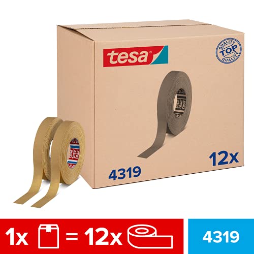 Image of Tesa 4319 High Ekrepptes Paper Tape for Painting and Applications, Gewerbliches Container with 72 Rolls, 04319-00007-00