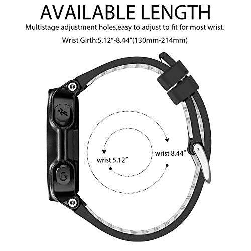 Image of Band Compatible with Garmin Forerunner 235, Soft Silicone Replacement Watch Band Strap Wristband for 220 /230 /235 /620 /630 /735XT /235 Lite Smart Watch for Women Men
