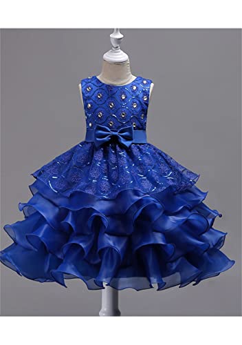 YMING Flower Girl Rhinestone Tulle Dress Formal Pageant Party Princess Dress Wedding Bridesmaid Evening Gown3