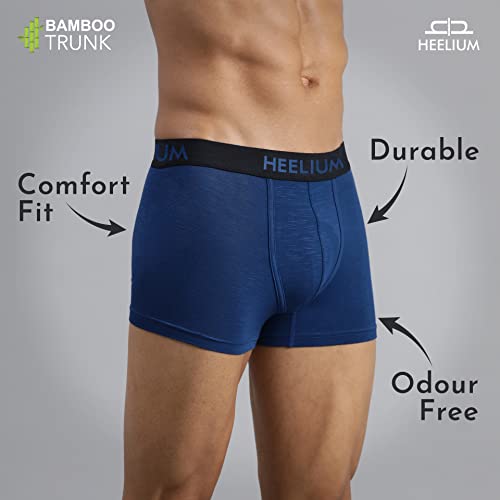 Image of HEELIUM Bamboo Underwear Trunk for Men | 3X Softer Than Cotton & Odour Free | Stretchy Fabric & Durable Waistband