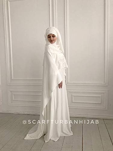 Muslim wedding dress with khimar, bridal hijab, Egypt | Ubuy