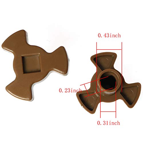 ToToT 2pcs Microwave Oven Rotary Core Coupling Tripod Bracket Accessories 2.4cm Microwave Oven Turntable Coupler - Thumbnail 4