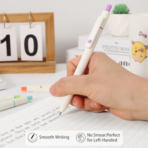 Image of FIOVER Gel Pens 5pcs 0.5mm Quick Dry Black Ink Fine Point Pens