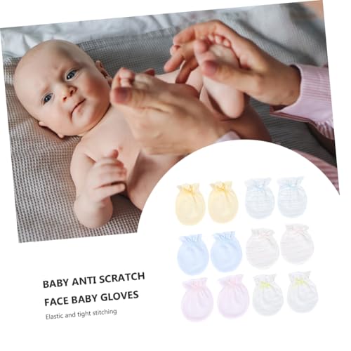 6Pairs Newborn Protection Gloves Soft Pure Cotton Mittens for Scratch Prevention and Hand Warmth for Comfortable and Cozy for Boys4
