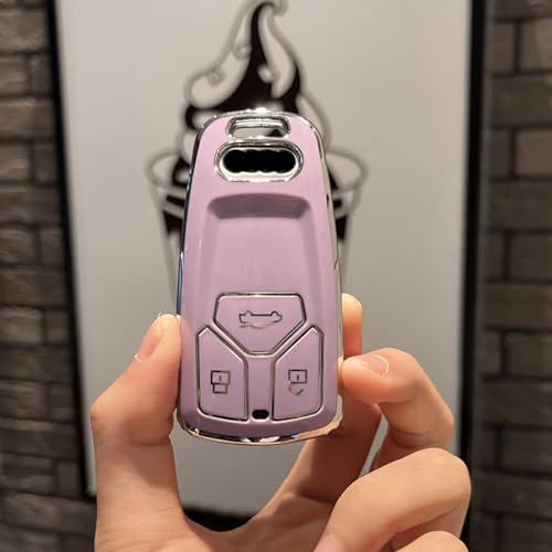 Funda de llave para Audi TT TTS RS protector de carcasa de mando a distancia de coche TPU 3