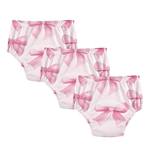 Coikll Pink Bows Toddler Training Underwear Waterproof Baby Pee Pants -3T