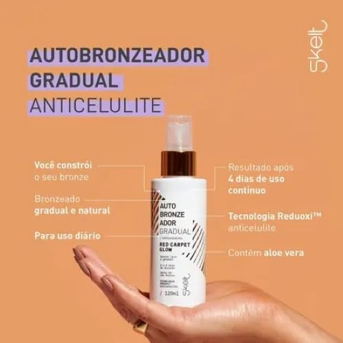 Cheyin Autobronzeador Gradual Anti Celulite Skelt Spray - Spray - Bege - Bronzeado Gradativo e Reduç
