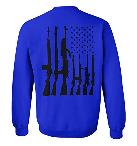 Haase Unlimited Machine Gun American Flag - 2nd Amendment Unisex Crewneck Sweatshirt