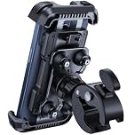 Lamicall Motorbike Phone Holder [Dual Anti-Shock] - 2026 Motorcycle Phone Mount, Universal Bike Phone Holder for iPhone 17 16 15 14 13 12 11 Pro Max Plus Mini, 4.7-6.7" Phone - Black